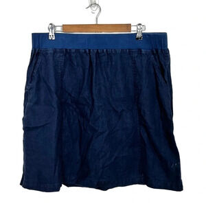 Soft Surroundings • Linen Navy Mini Skirt